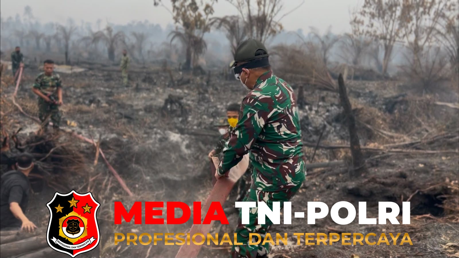 Karhutla - Pangdam XXII/Tambun Bungai Tinjau Langsung Penanganan Karhutla di Jalan Tjilik Riwut Km 21
