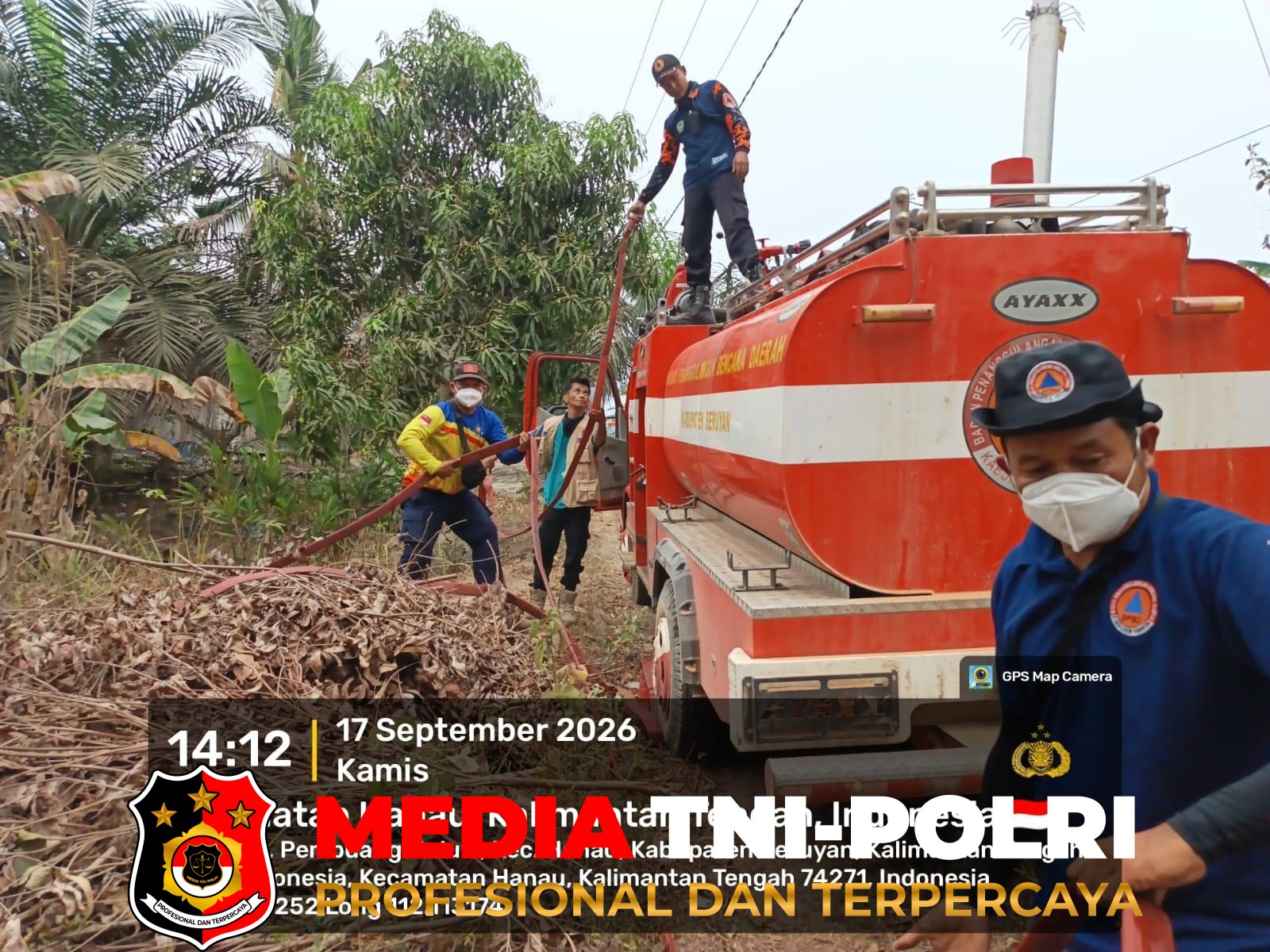 Karhutla - Semak Belukar di Jembatan Bakung Terbakar, Tim Satgas Karhutla Seruyan Sigap Padamkan Api