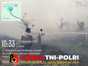 Gerak Cepat Tim Satgas Karhutla Seruyan, 3 Hektare Lahan Terbakar di Sungai Bakau Berhasil Dipadamkan