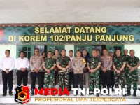 Korem 102/Pjg - Kapolres Kotim Silaturahmi ke Korem 102/Pjg, Perkuat Sinergitas TNI-Polri
