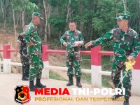 Pastikan Kualitas - Pastikan Kualitas Pembangunan, Dandim 0402/OKI Periksa Jembatan Beton Garuda di Mesuji Makmur