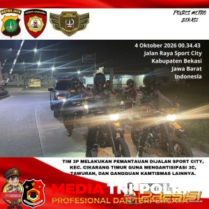 Patroli Perintis Presisi Jaga Jakarta Jaga Bekasi Sisir Lima Wilayah, Antisipasi 3C hingga Tawuran