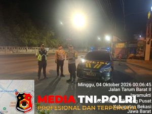 Polsek Cikarang Pusat Gelar Patroli KRYD, Antisipasi 3C hingga Tawuran dan Balap Liar