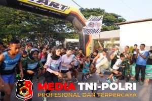 Koramil 0808/03 - Semarakkan HUT TNI Ke-81, Koramil 0808/03 Kanigoro Gelar Fun Run 5K Bersama Masyarakat