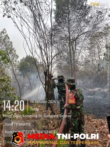 Sinergi TNI dan Tim Gabungan, Karhutla di Perigi Kayuagung Berhasil Dipadamkan
