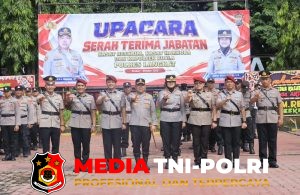 Kapolres Langkat Pimpin Sertijab Kasat Reskrim, Kasat Narkoba dan Kapolsek
