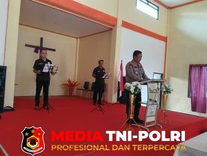 Minggu Kasih di GBI Dusun Jerek, Kapolsek Sengah Temila Ajak Jemaat Jaga Kamtibmas dan Tolak Hoaks