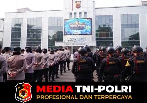 Polres Bogor Gelar Apel Kesiapsiagaan Pengamanan Penyekatan Jelang Dua Tahun Pemerintahan Prabowo-Gibran
