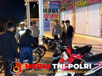 Polres Tanggamus - Tim Gabungan Polres Tanggamus dan Polsek Talang Padang Bubarkan Balapan Liar Dini Hari di Gisting, Empat Motor Disita