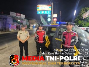 Cegah Begal, Tawuran dan Kejahatan 3C, Polsek Setu Intensifkan Patroli Biru di Kawasan Permukiman dan Pusat Aktivitas Masyarakat