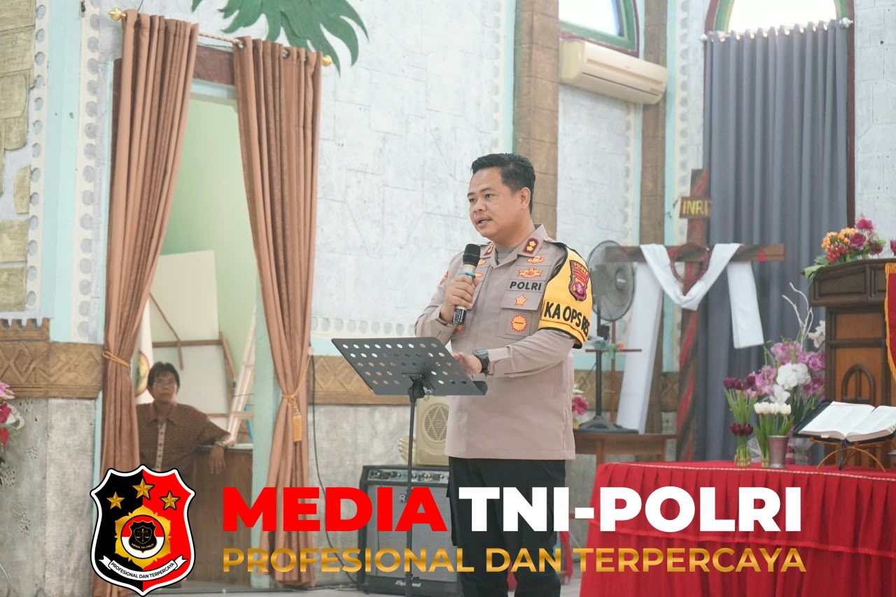 Polres Barsel - Minggu Kasih di Tiga Gereja, Polres Barsel Perkuat Silaturahmi dan Pesan Kamtibmas