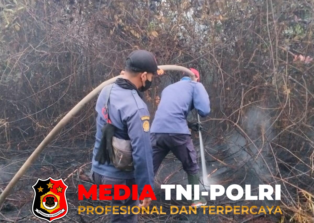 Kebakaran Lahan - Kebakaran Lahan dan Semak Belukar di Baamang Hulu, Damkarmat Kotim Lakukan Pemadaman