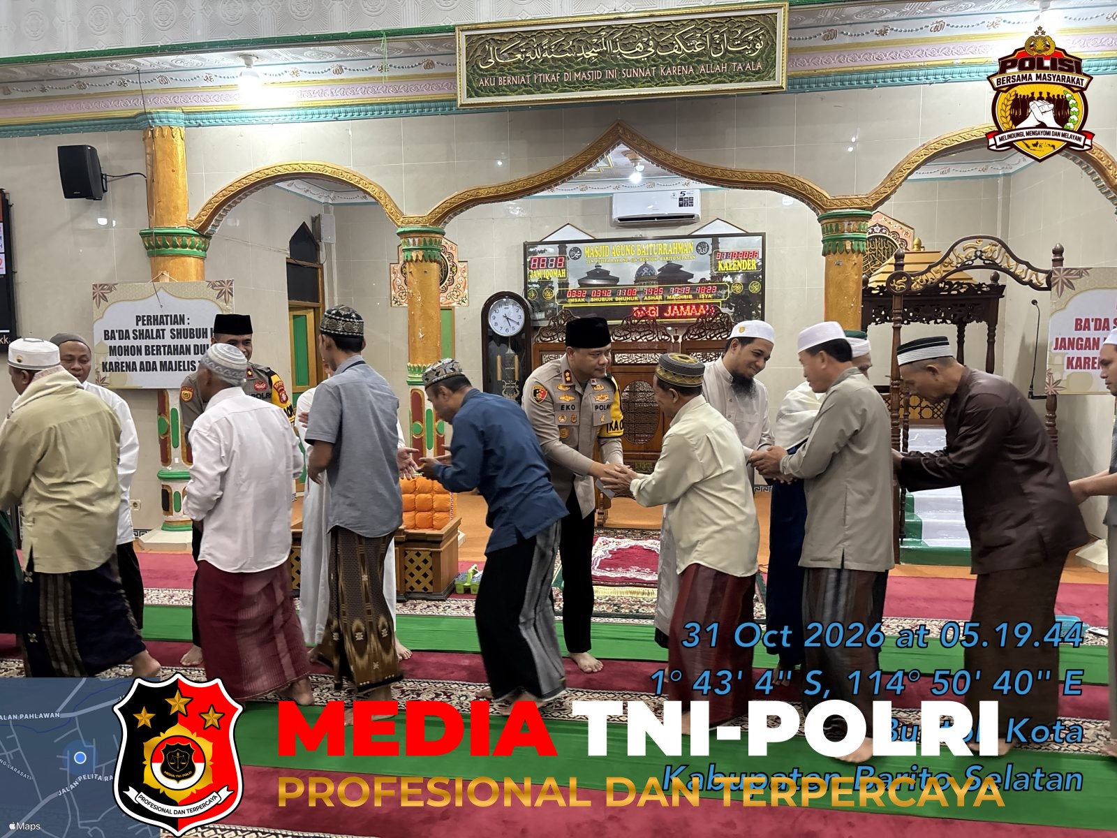 Kapolres Barsel - Kapolres Barsel Gelar Subuh Keliling Bersama Masyarakat, Ajak Warga Jaga Kamtibmas