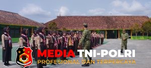 Menempa Jiwa Kepemimpinan, Koramil 11 Manyaran Latih Puluhan Siswa MTs