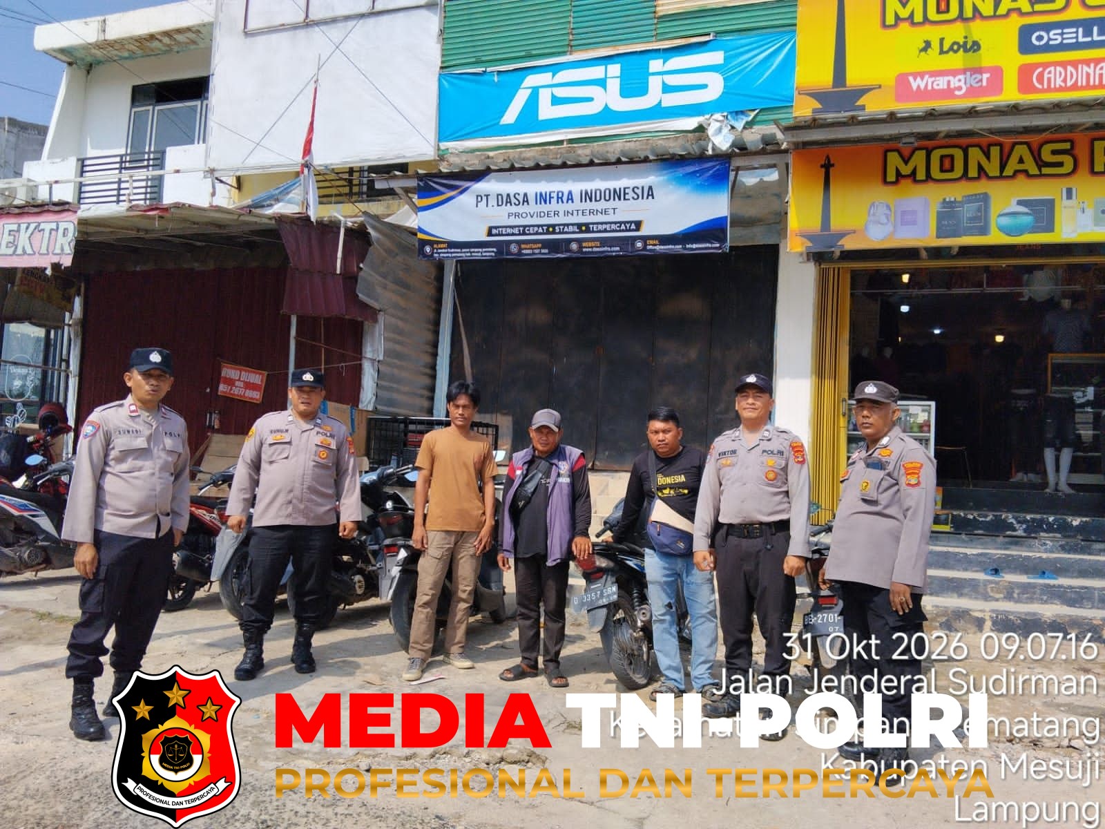 Polres Mesuji - Polres Mesuji Gelar Apel dan Patroli KRYD Siaga Kompi III, Jaga Kamtibmas Akhir Pekan