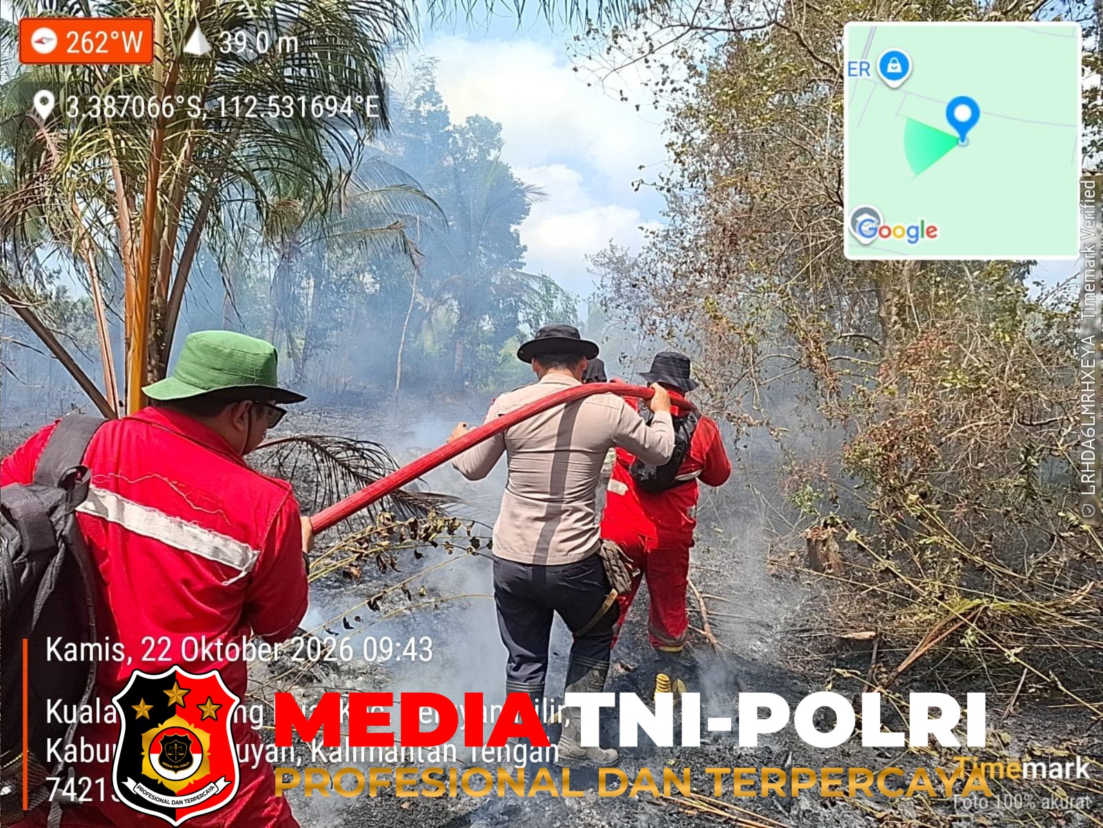 Karhutla - Tim Satgas Karhutla Gerak Cepat Tangani Lima Lokasi di Seruyan, Luas Lahan Capai 7 Hektare