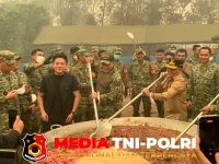 Pangdam XXII - Pangdam XXII/Tambun Bungai dan Gubernur Kalteng Tinjau Kuali Merah Putih serta Tanam Pohon di Tumbang Nusa
