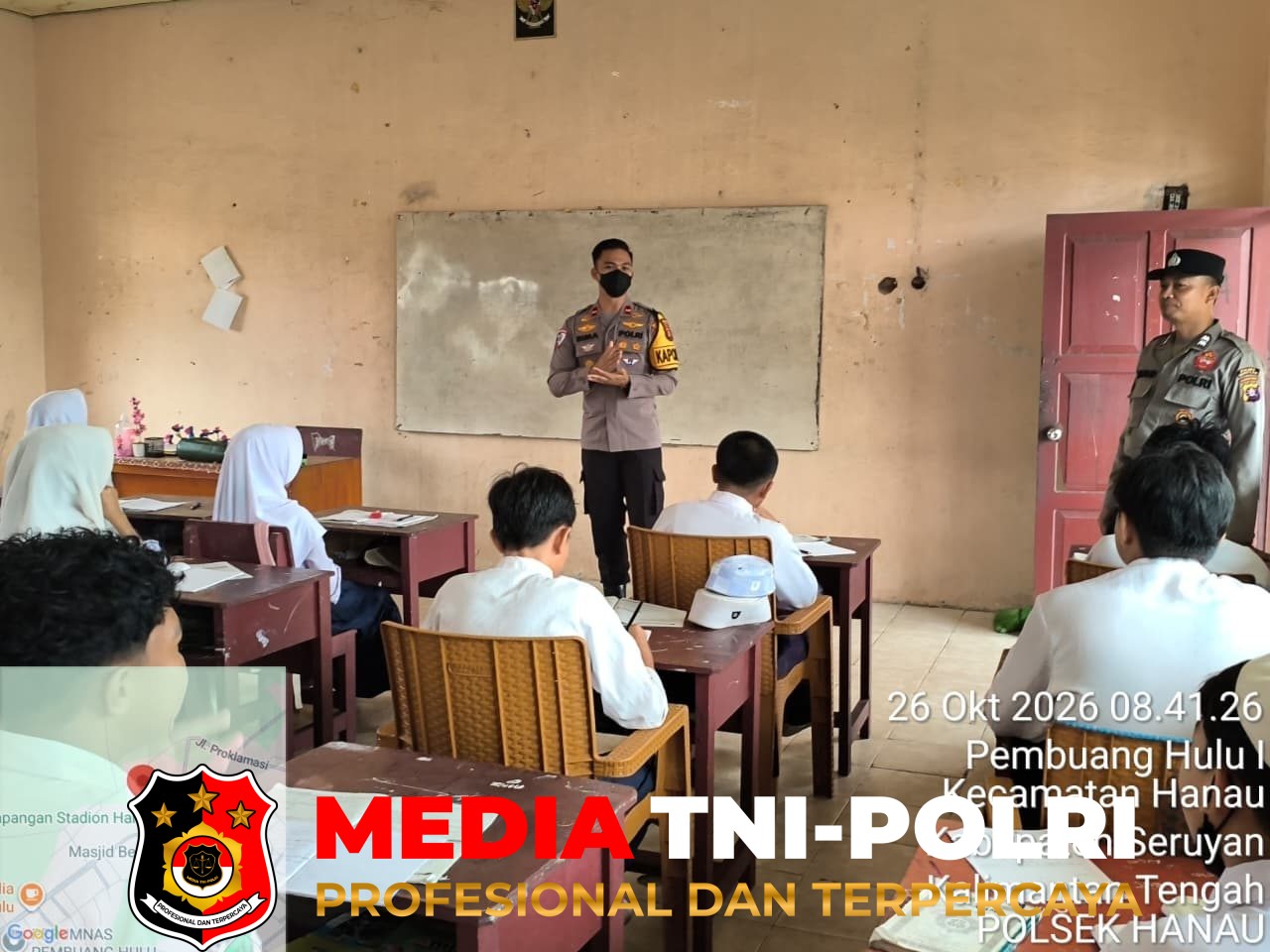 Polsek Hanau - Gelar Kegiatan Polisi Peduli Pendidikan, Polsek Hanau Ajak Pelajar Jauhi Perkelahian dan Perundungan