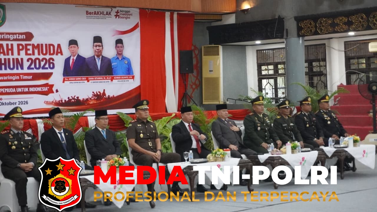 Kodim 1015/Sampit - Komandan Kodim 1015/Sampit Hadiri Upacara Peringatan Hari Sumpah Pemuda ke-98 Tahun 2026 di Kotim