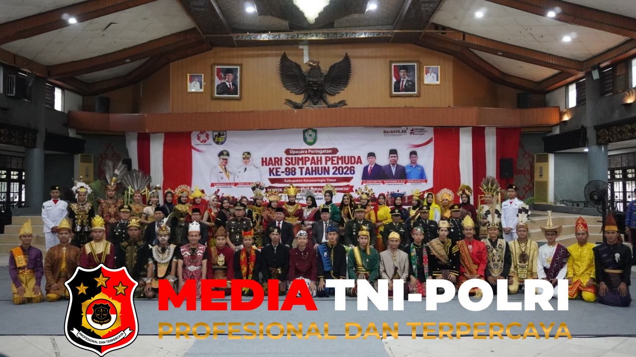 Kodim 1015/Sampit - Komandan Kodim 1015/Sampit Hadiri Upacara Peringatan Hari Sumpah Pemuda ke-98 Tahun 2026 di Kotim